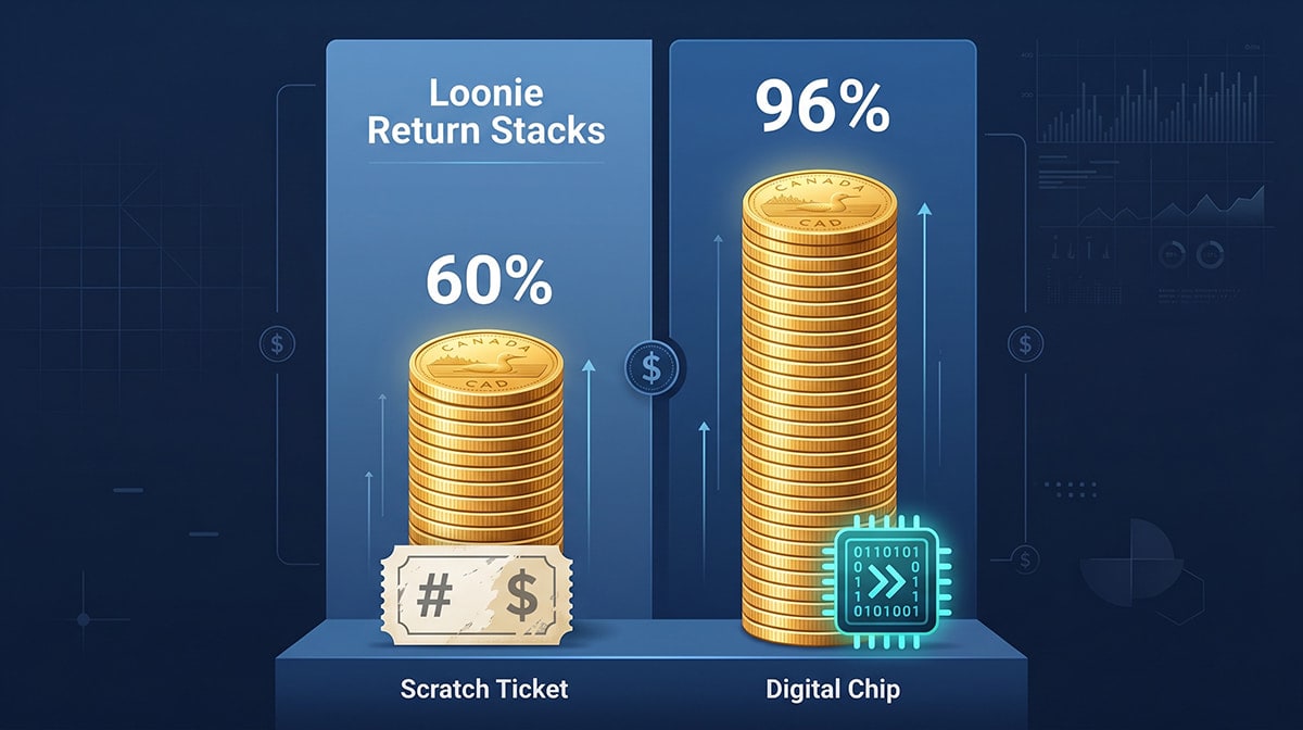Plinko chip prizes return comparison showing scratch ticket vs digital Plinko payout rates